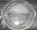 Vintage PYREX Clear Glass Fluted 9.5&quot; Pie Pan #229 Crimped Deep Dish Plate - £15.78 GBP