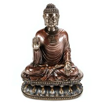 BUDDHA STATUE 9&quot; Shakyamuni Buddhist Icon Bronze Resin Sakyamuni High Qu... - £56.35 GBP