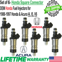 Genuine x6 Honda Fuel Injectors For 1990, 91, 92, 93, 1994 Honda Accord 2.2L I4 - $122.26