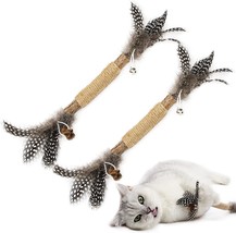 Cat Toys Feather Catnip Toy cat chew Toy cat Kicking silvervine Stick Teeth Clea - £19.30 GBP