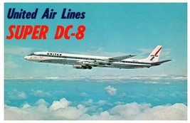 United Airlines Super DC 8 First of the Jumbo Jets Airplane Postcard - £9.30 GBP