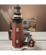 Vintage Large Maritime Ceramic Lighthouse Table Lamp Accent Coastal Beac... - $38.88 CAD