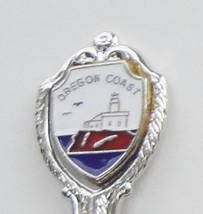 Collector Souvenir Spoon USA Oregon Coast Lighthouse Cloisonne Emblem Map Bowl - £3.94 GBP