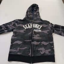 NFL Team Apparel Seattle Seahawks Womens Small Green Camo Full Zip Hoodie Jacket image 12
