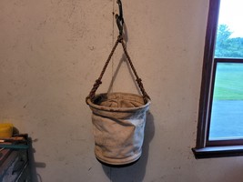 Vintage Buckingham Mfg. Co. Inc. Canvas Lineman Bucket - $898.63 MXN
