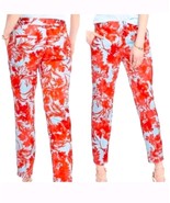 Banana Republic Avery Dress Pants Summer Straight-Leg Orange Mid Rise Si... - $61.74 CAD