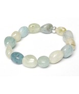 Multicolor Beryl Bracelet, Aquamarine Tumbled Stone Bracelet, Tumbled Ge... - £22.10 GBP