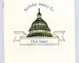 Birthday Salute to Congressman Dick Armey Program 1987 Ronald Reagan - $24.72