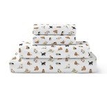Flannel Sheet Set Cotton Soft Warm &amp; Cozy Modern Chic With Elastic Deep ... - $78.84