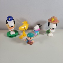 Peanuts Toy Lot Baseball Player Camper Snoopy Easter Snoopy Charlie Brown - $15.98