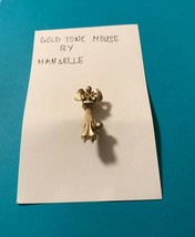 Gold Tone Mouse Brooch by Mamselle - £10.06 GBP