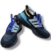 Adidas Shoes Size 9 Men Adidas UltraBoost 21 Shoes Black Pulse Aqua Styl... - £63.45 GBP