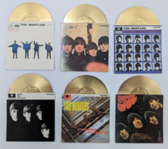 1996 Sports Time The Beatles Apple Corps Gold Foil Stamped 6 Card Set - $29.09