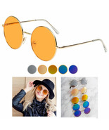 1 Retro Round Sunglasses Shades John Lennon Hippie Gold Silver Frame Len... - £14.90 GBP