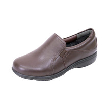 24 HOUR COMFORT Therese Women Adjustable Wide Width Leather Everyday Loafer - £63.76 GBP