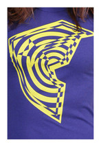Famous Stars &amp; Straps Womens Juniors Purple Yellow Twisted BOH T-Shirt NWT - £16.49 GBP