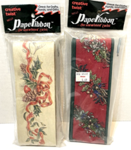 VTG Creative Twist PapeRibbon Christmas Paper Ribbon 6 yds NOS Lot 2 - $18.54