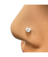 18ct White Or Yellow Gold Diamond Nose Stud Pin 0.12ct 4claw 3.0mm Width - $7,908.27 MXN