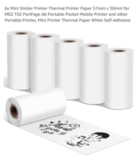 6x Mini Sticker Printer Thermal Printer Paper 57mm x 30mm for M02 T02 Pe... - $13.47 CAD