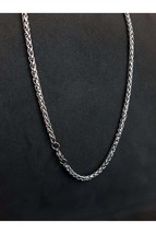 Men&#39;s Twist Stainless Steel Chain Necklace Mdl78 - $4.00