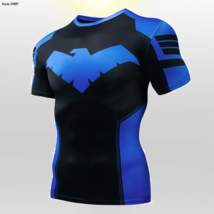 New Nightwing Short Sleeve T-shirt Men&#39;s Compression Shirts Thanos 3D Printed T  - £86.47 GBP
