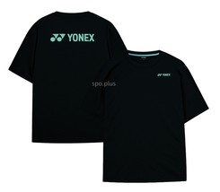 YONEX 25F/W Unisex Badminton T-Shirts Sports Casual Tee OverFit Black 25... - $54.78