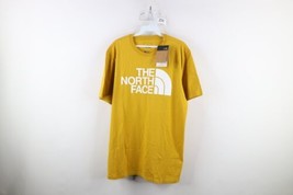 New The North Face Mens Size Large Spell Out Half Dome Big Logo T-Shirt Yellow - £27.21 GBP