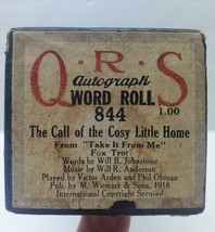 QRS Word Player Piano autograph Roll The Call of the Cosy Little Home 844 EUC - £11.03 GBP