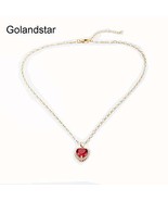 Golandstar Fashion Rhinestone Jewellery Love Heart Pendant Women Necklac... - £21.35 GBP