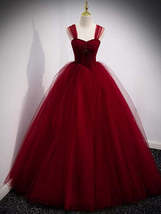 Fairytale Tulle Burgundy Sweet 16th Dress Ball Gown for Prom,Princess Formal Dre - £151.05 GBP