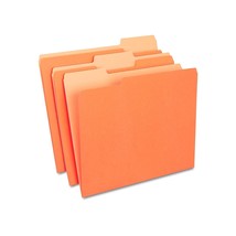 Top-Tab File Folders 3-Tab Letter Size Orange 100/Box - £45.07 GBP