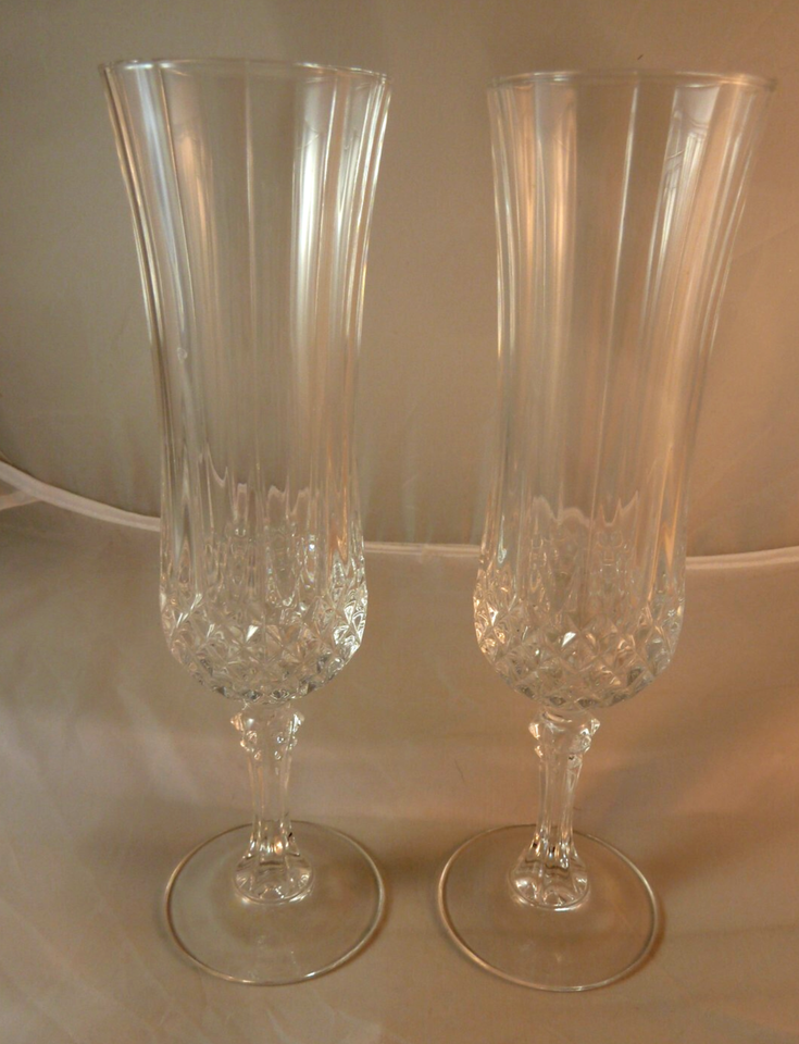 Cristal d&#39;arques  Longchamp crystal champagne glass 8 inch - $22.10