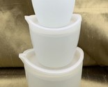 Set of Pampered Chef Silicone Prep Bowls Nesting Measuring Cups w/Lids 1... - $23.70