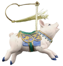 Lenox Carousel Pig Christmas Ornament Porcelain Vintage 1989 - £19.71 GBP