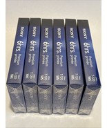 Lot of 6 SONY T-120 6hrs EP Premium Grade BLANK VHS Video Tapes New &amp; Se... - $38.96 CAD