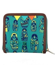 Women Doll Printed Turquoise Green Canvas Square W Wallet Purse Batua Gi... - $616.20 MXN