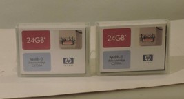 Pair of HP DDS-3 Data Cartridge Backup Tape 24 GB Storage C5708A 1 Sealed  - $19.75
