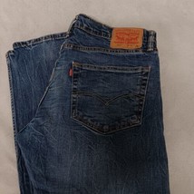 Levi&#39;s 502 Blue Jeans 36x34 Medium Washed Tapered Leg - £25.97 GBP