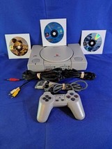 Tested Sony Playstation 1 (PS1) Model SCPH-7501 Console, 1 Controller, 3 Games - $116.88