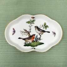 ATQ Herend Rothschild Bird Trinket Dish Sm Tray Porcelain Hand-Painted 5.25’W - £44.25 GBP