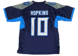 DeAndre Hopkins of the Titans Autographed Navy Blue Custom #10 Jersey Be... - £147.34 GBP