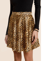 NWT Women&#39;s mi ami Jasmine Leopard Print Mini Skirt Francesca&#39;s Sz Medium - $25.24