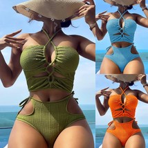 Bikini Split Swimsuit Rope Tight Swimsuit - $25.99