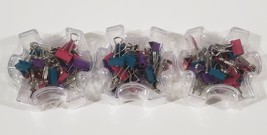 3 Cases of 25PCS Binder Clips in Puzzle Case - $16.88