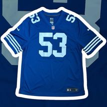 Darius Leonard Jersey Men 2XL Blue Nike On Field Indianapolis Colts NFL Football - $33.24