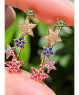 Star crystal rainbow ear climbers - $17.97 CAD