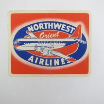 Northwest Orient Airlines Label Wheaties Premium Promo Sticker Vintage 1950s - £7.85 GBP