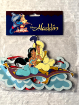 Vintage Kurt Adler wooden Disney Christmas Ornament  Aladdin &amp; Jasmine - £10.59 GBP