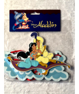 Vintage Kurt Adler wooden Disney Christmas Ornament  Aladdin &amp; Jasmine - £10.49 GBP