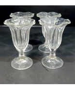 Set of 4 Anchor Hocking Fountainware Clear Footed Sundae Glass(es) 6&quot; - $34.64